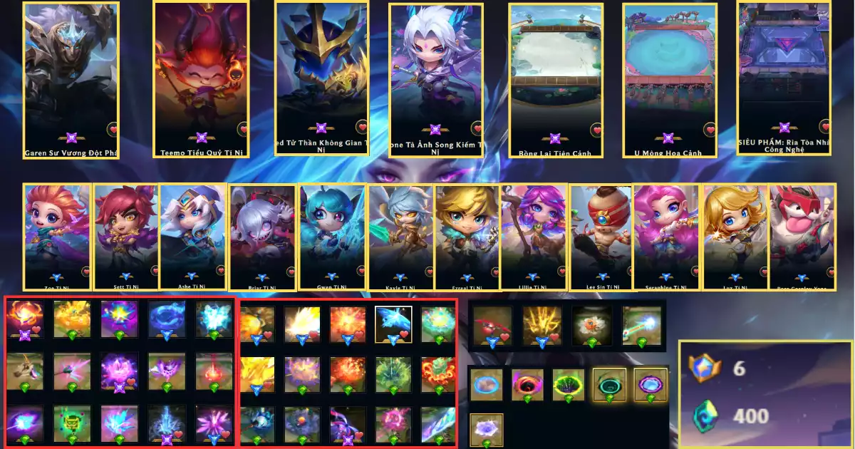 4 TPET TÍM + 3 SÀN TÍM + CHƯỞNG ITEM + 6 HUY HIỆU